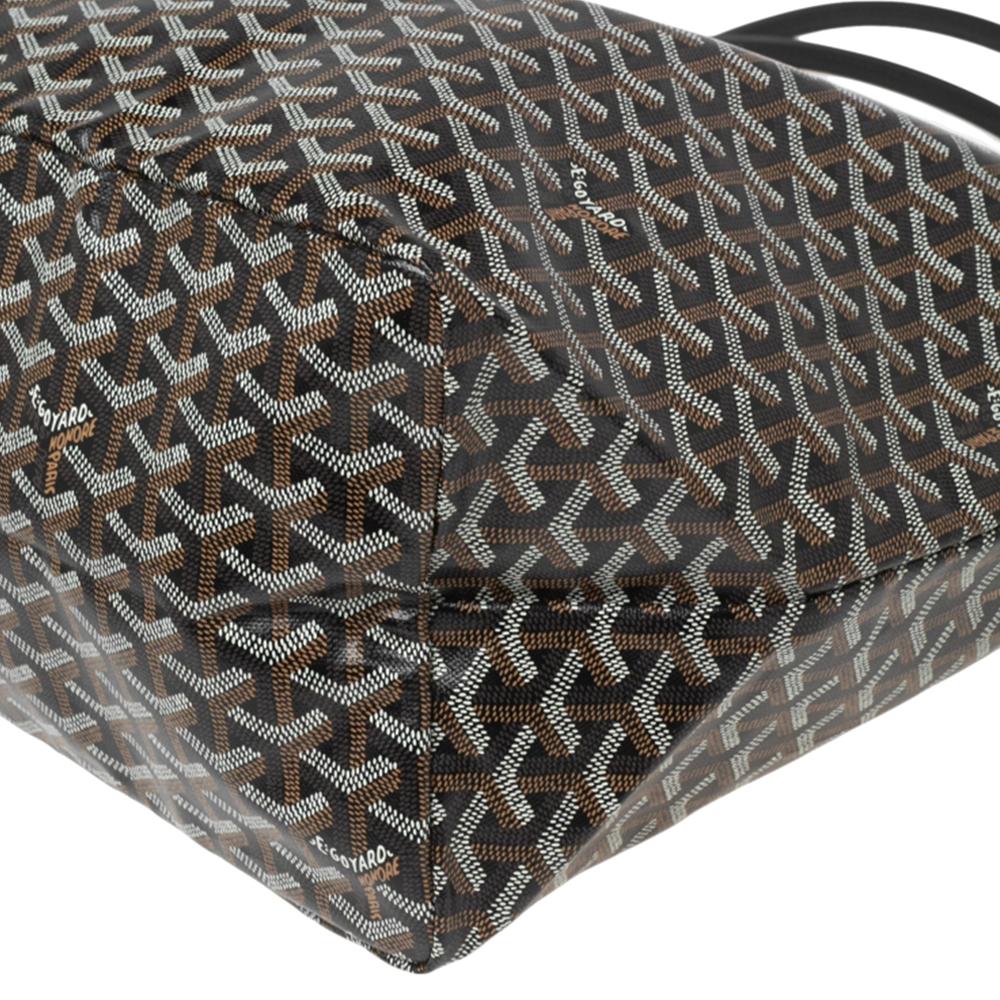 Goyard Black/Brown Goyardine Coated Canvas and Leather Saint Louis GM ...