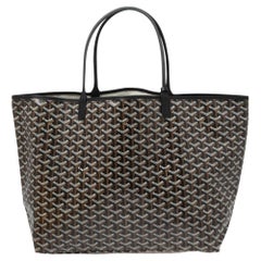 Goyard Black/Brown Goyardine Coated Canvas and Leather Saint Louis GM Tote