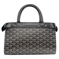 Bolso Goyard de lona negra y piel de becerro PM con herrajes plateados