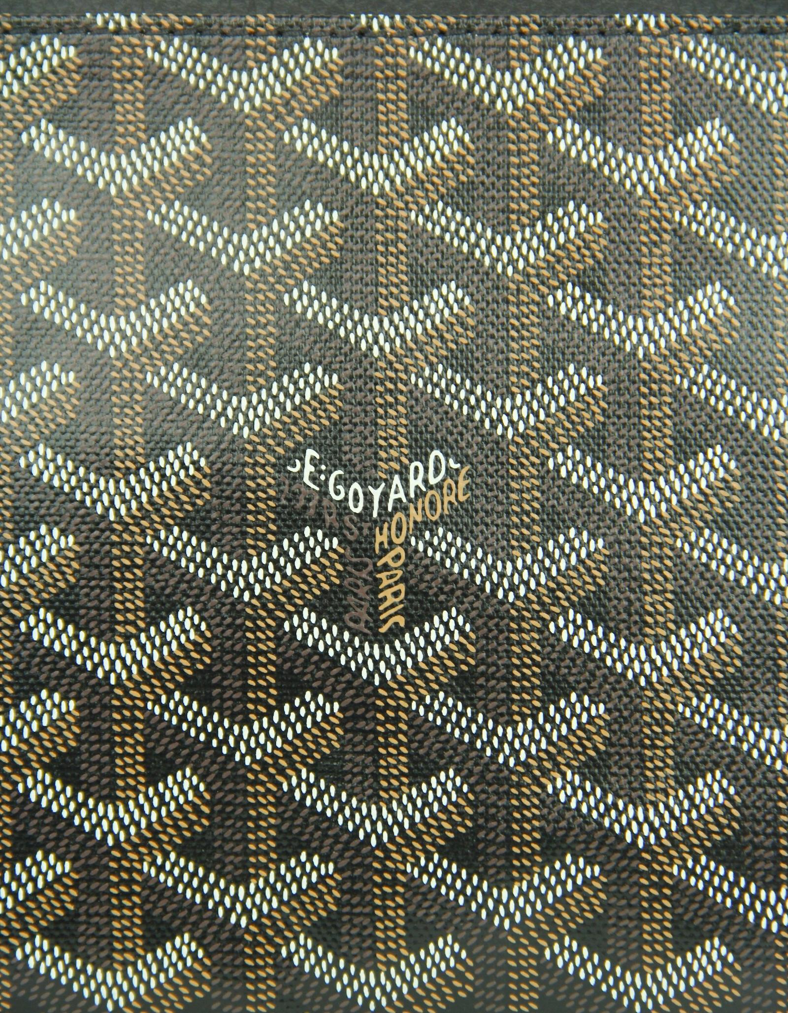 Goyard Pochette morbida in tela e pelle nera Sainte Marie in vendita 4