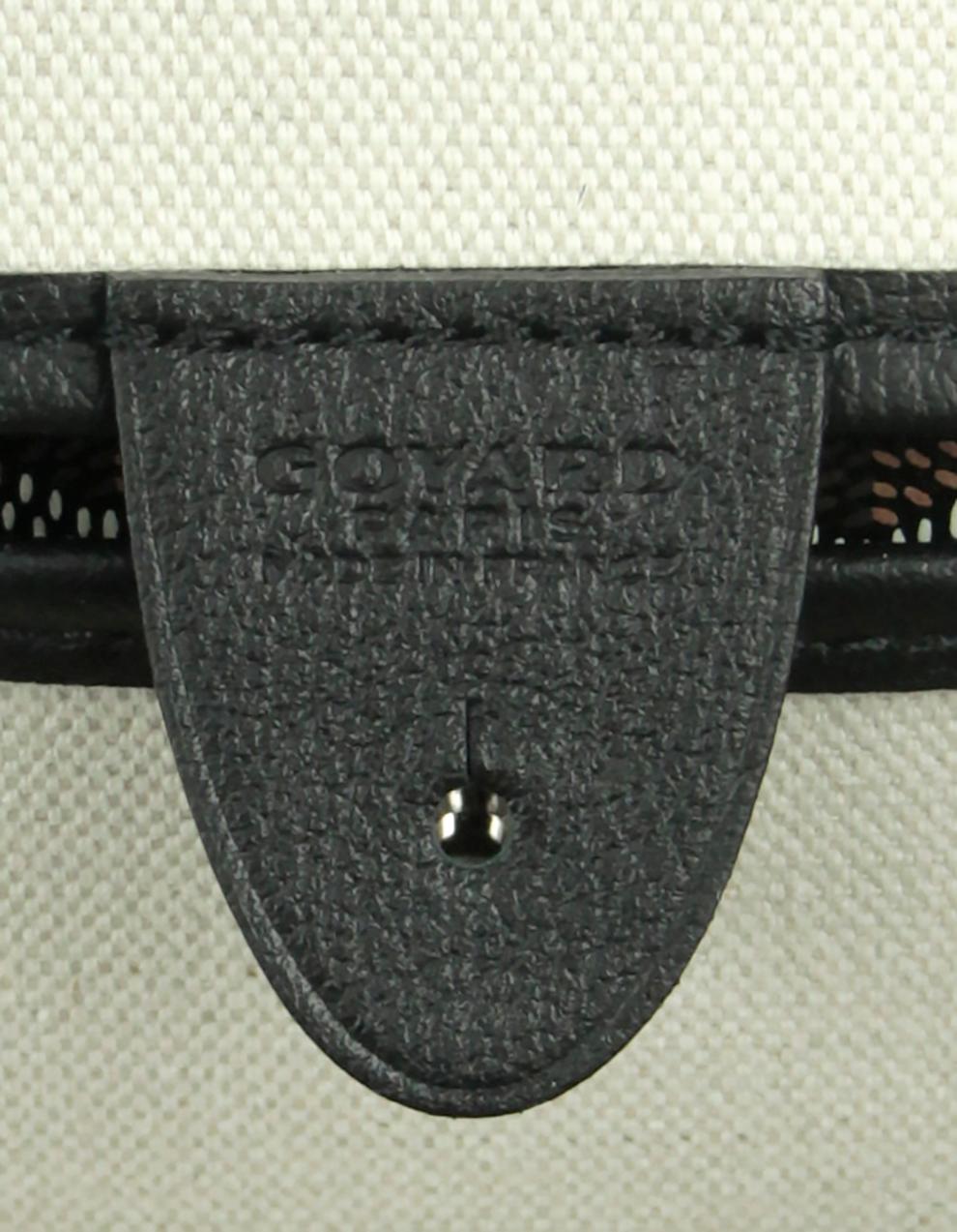 Women's Goyard Black Canvas Goyardine Artois MM Tote Bag