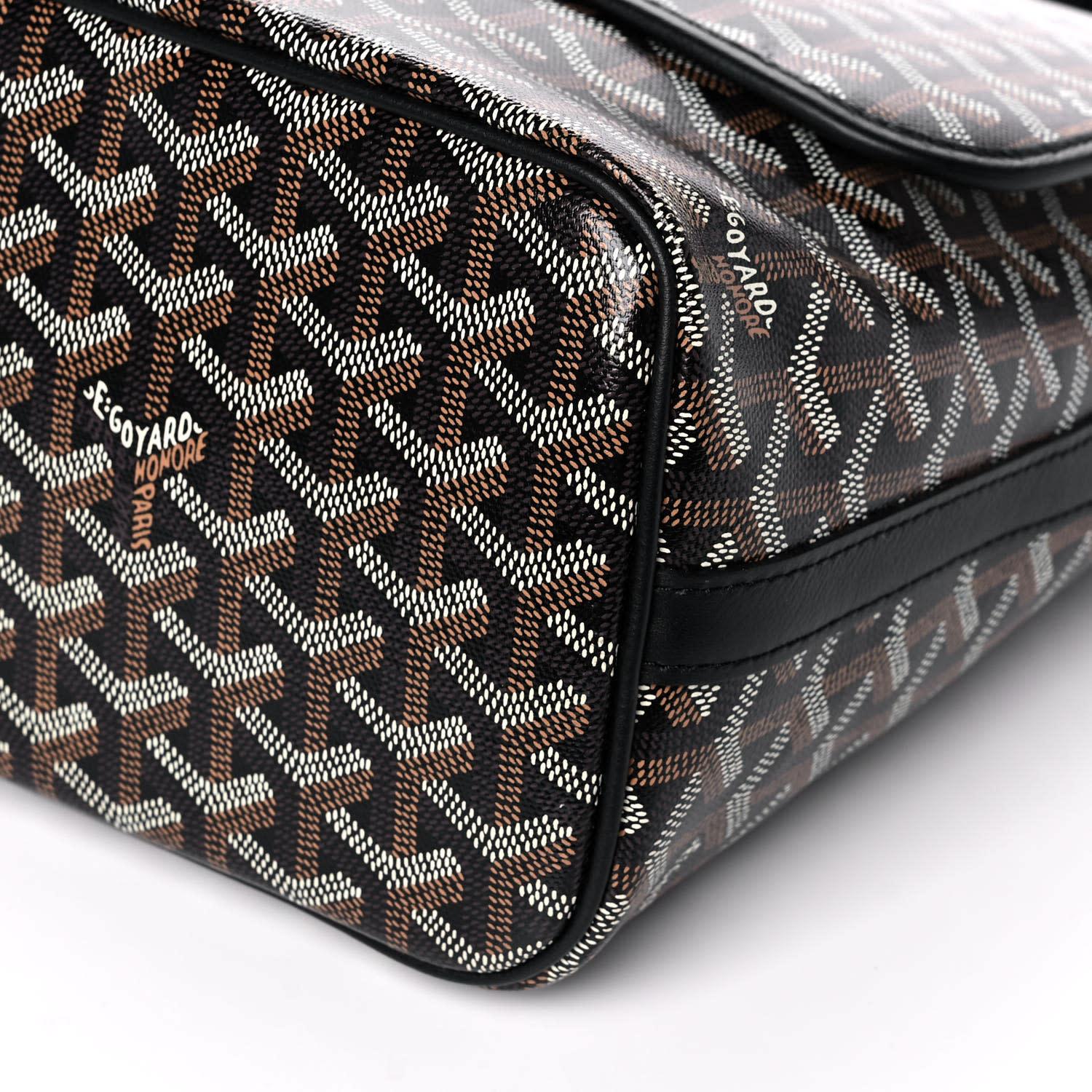Goyard Black Canvas Goyardine Capetien Messenger Bag For Sale 4
