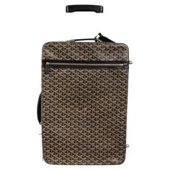 Goyard Black Carry On Rolling Luggage Travel Suitcase Muti Pocket Zip Up Duffle