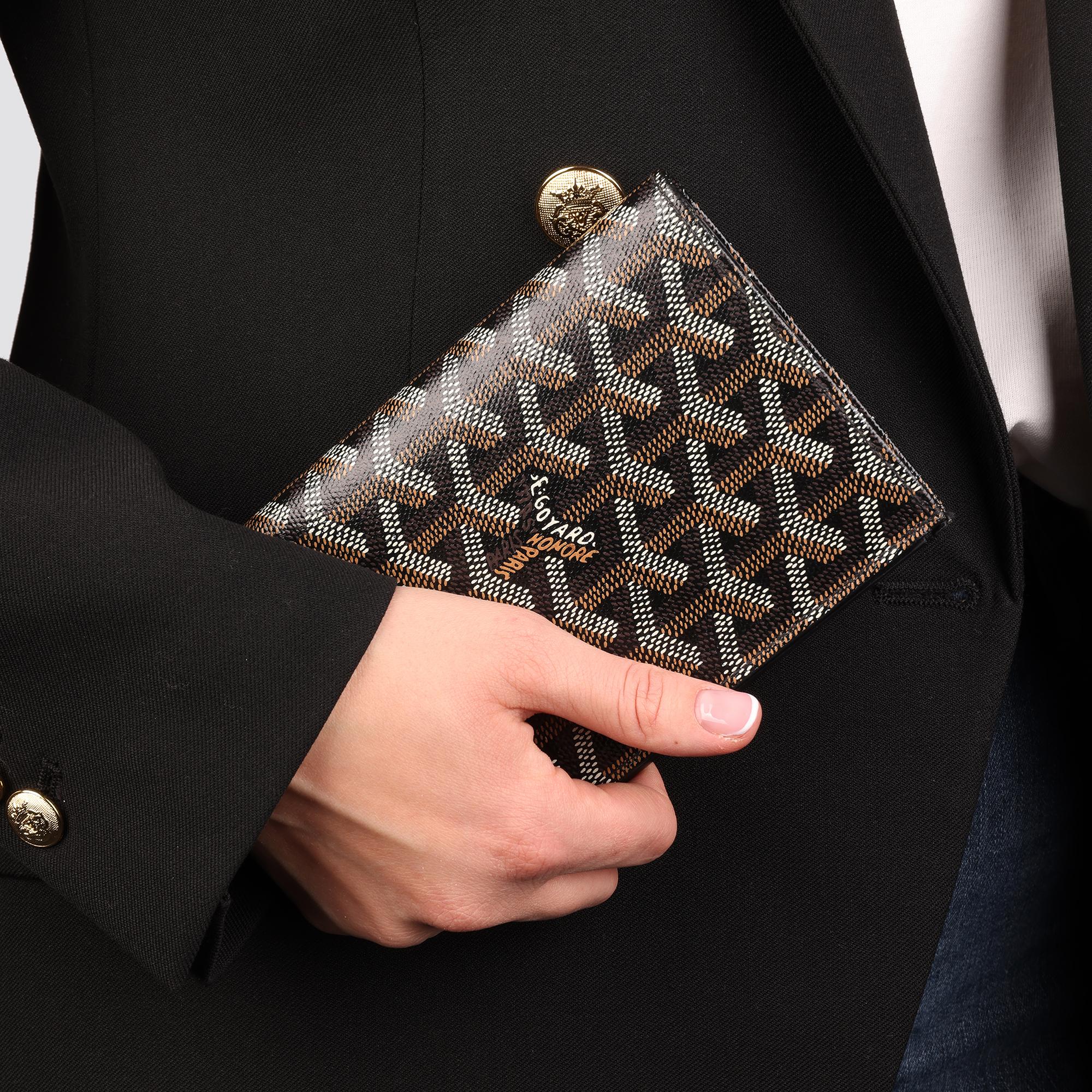 Goyard Schwarz Chevron Canvas Moliere Brieftasche 5