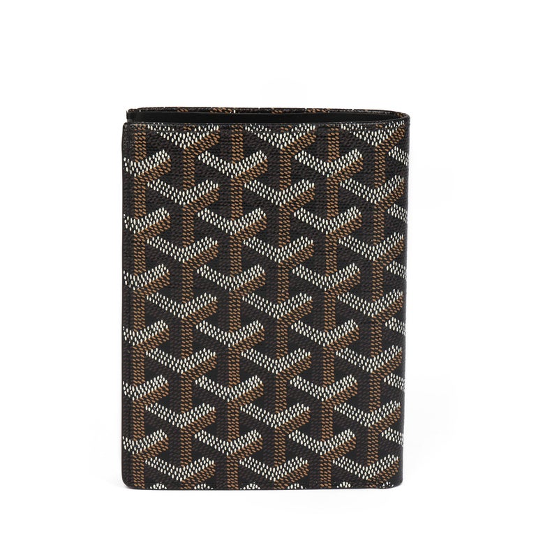 Goyard Black Chevron Canvas Moliere Wallet