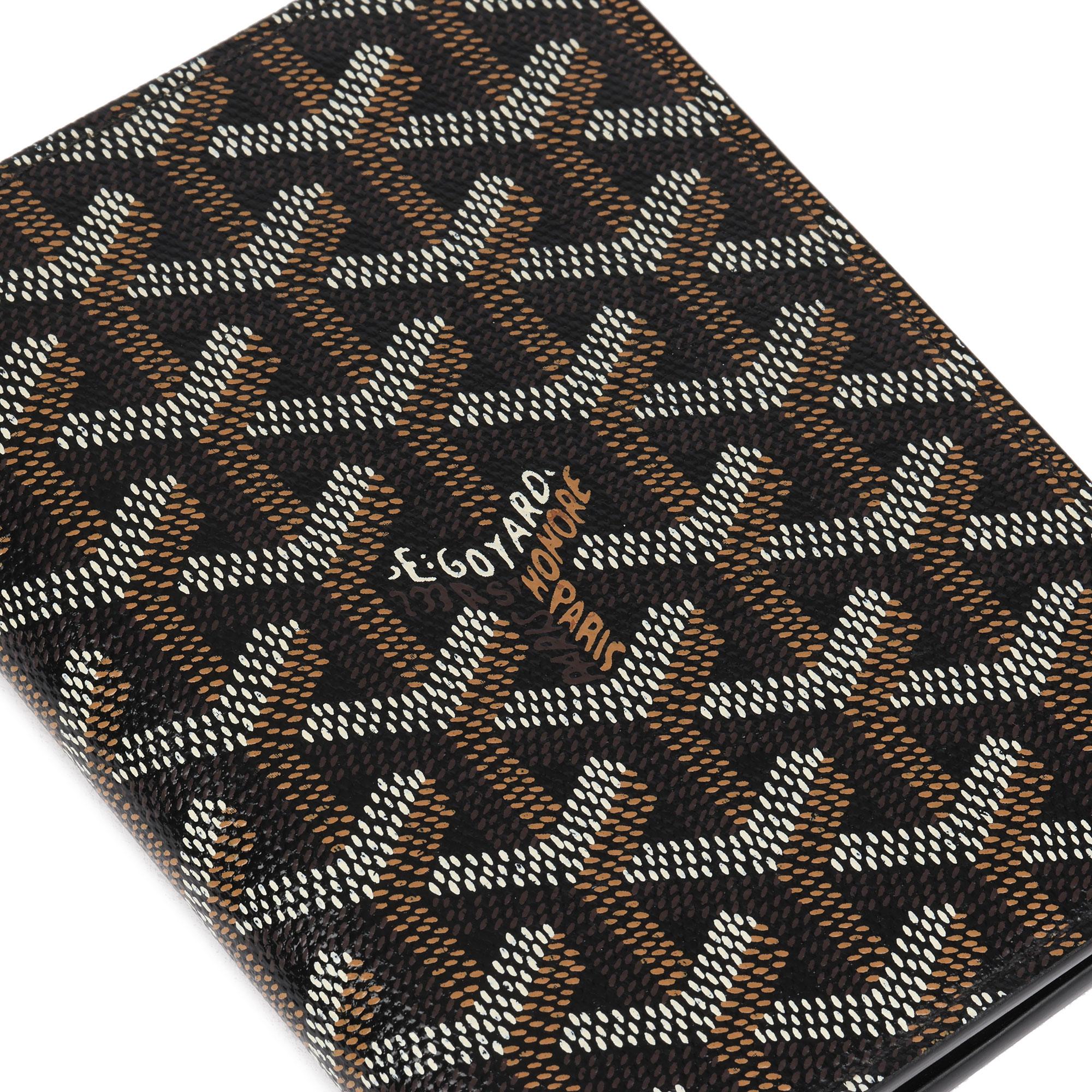 Goyard Black Chevron Canvas Moliere Wallet In Excellent Condition In Bishop's Stortford, Hertfordshire