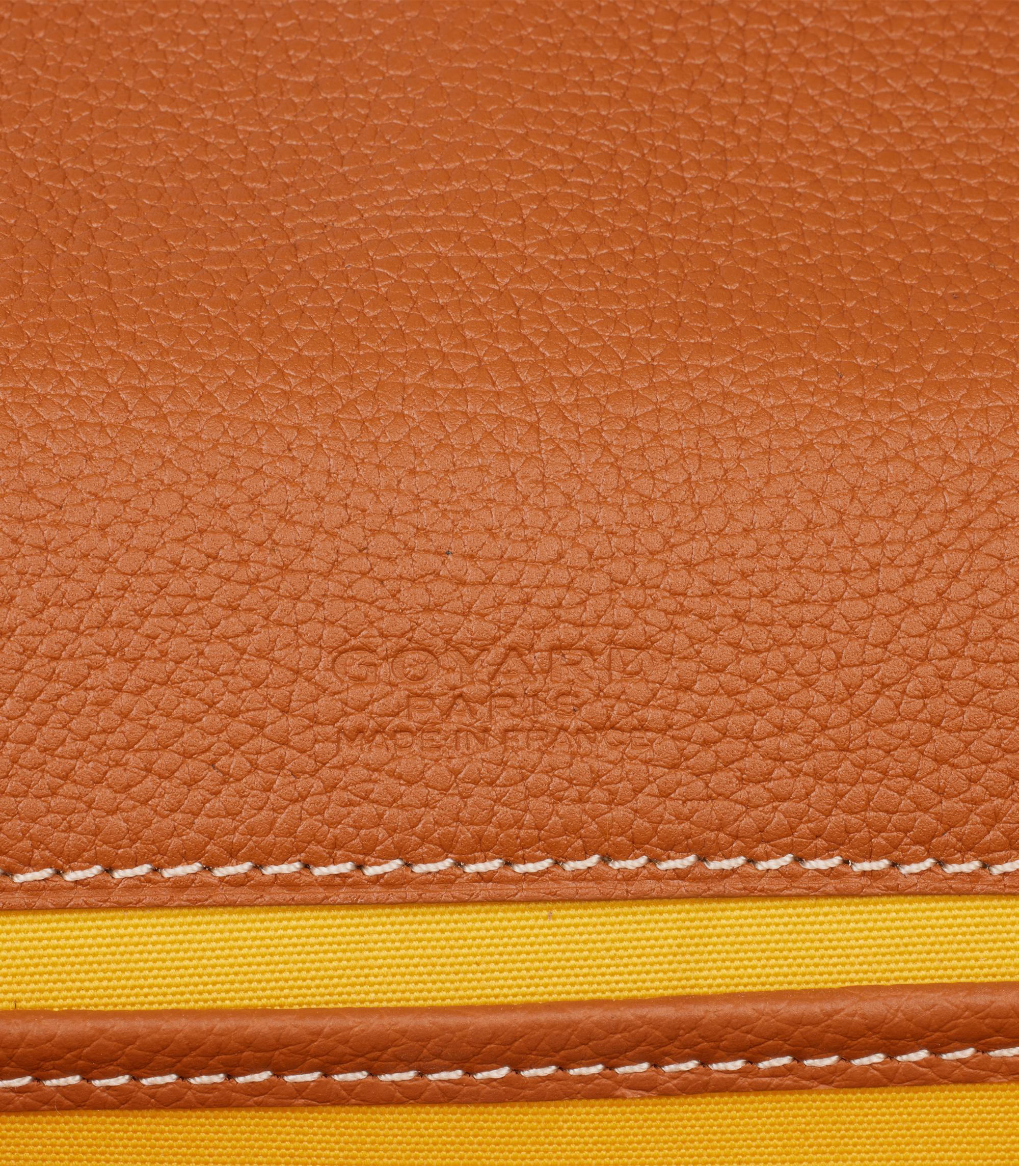 Goyard Black Chevron Coated Canvas & Brown Decize Taurillon Leather Belvédère PM 6