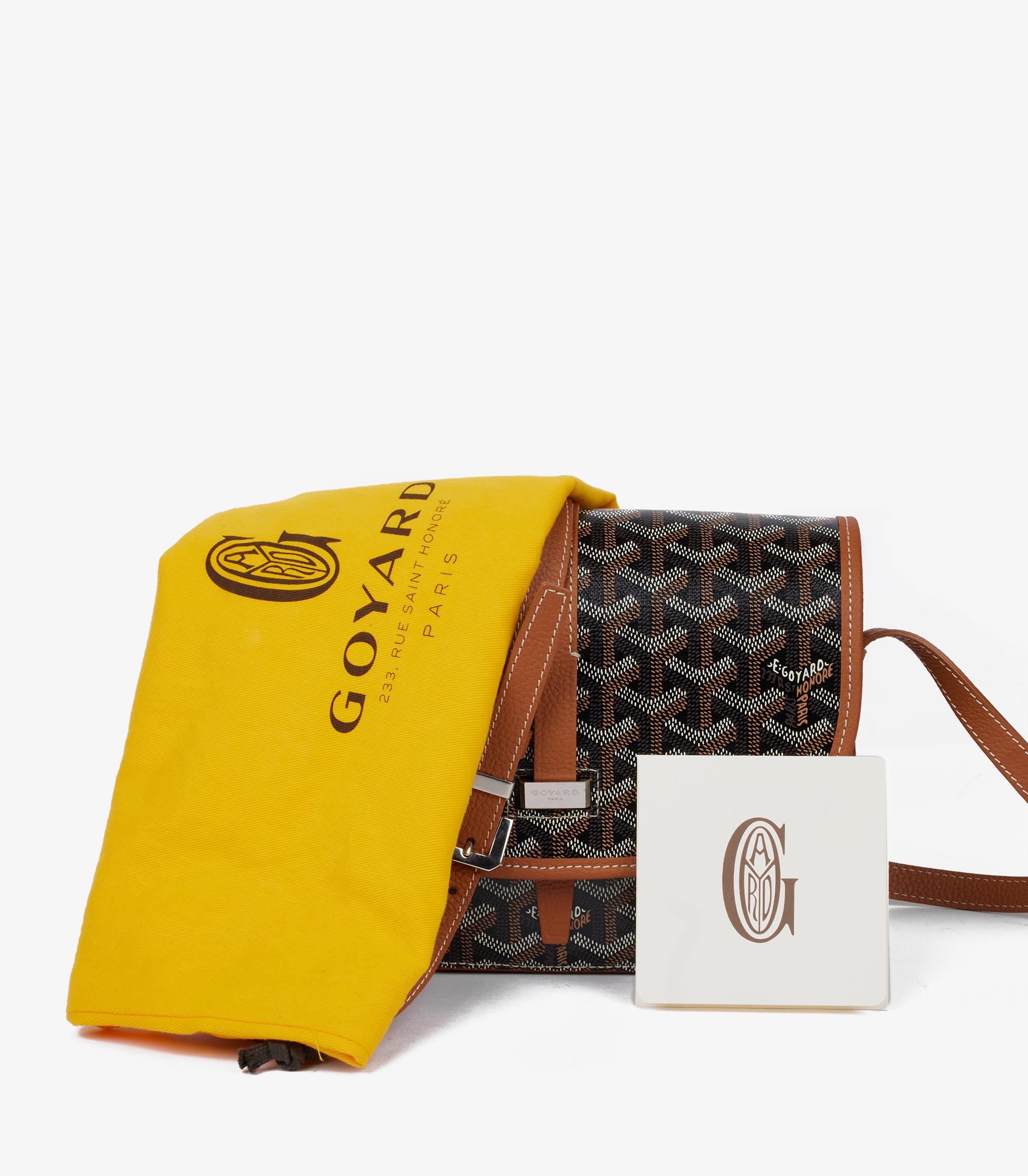 Goyard Black Chevron Coated Canvas & Brown Decize Taurillon Leather Belvédère PM

Brand- Goyard
Model- Belvédère PM
Product Type- Crossbody, Shoulder
Serial Number- MA*******
Age- Circa 2023
Accompanied By- Goyard Dust Bag, Care Booklet
Colour-
