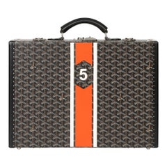 Goyard - Portefeuille Manoir en toile enduite à chevrons noir, commande spéciale