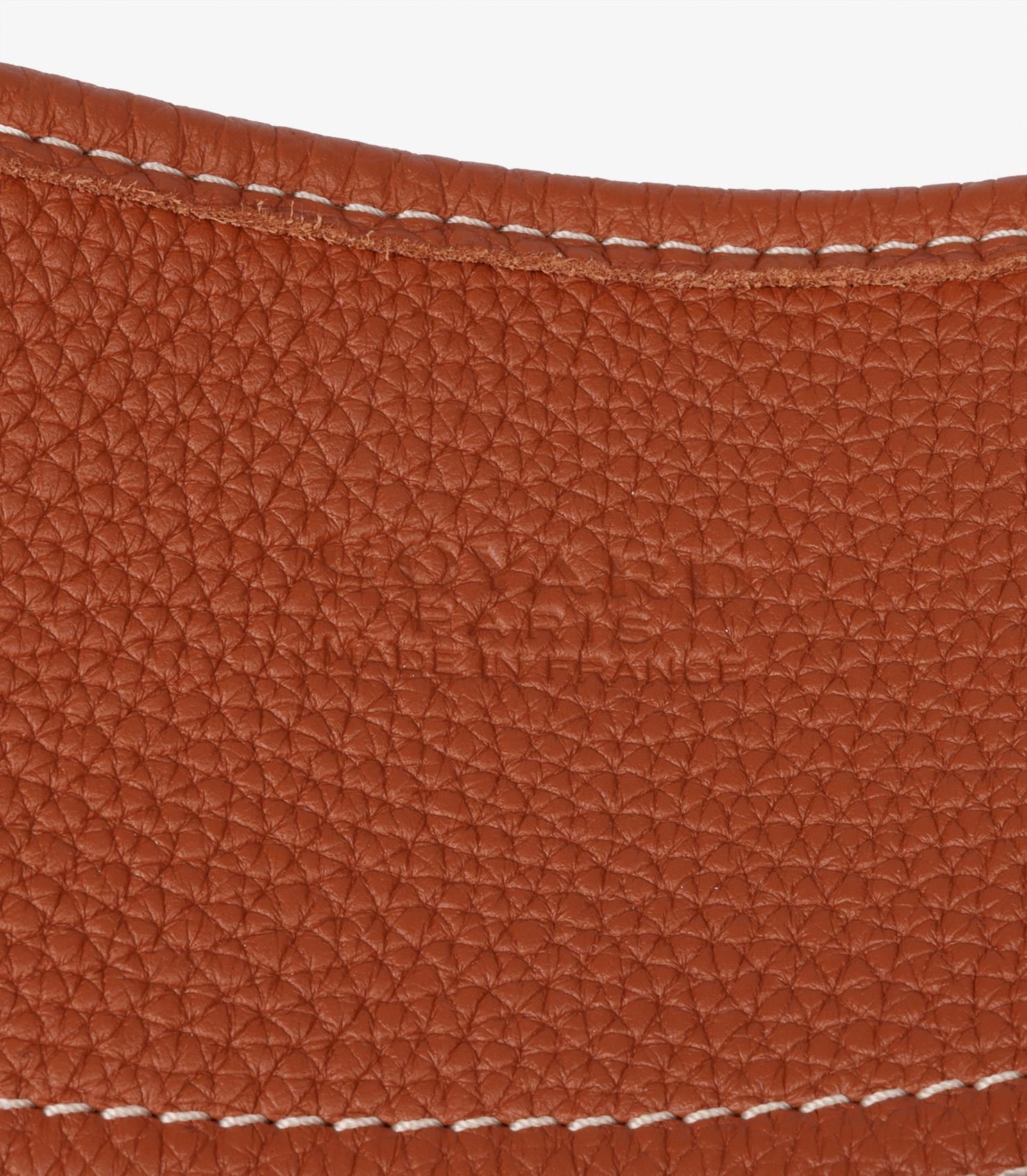 Goyard Black Chevron Coated Canvas & Tan Decize Taurillon Leather Hardy PM 3