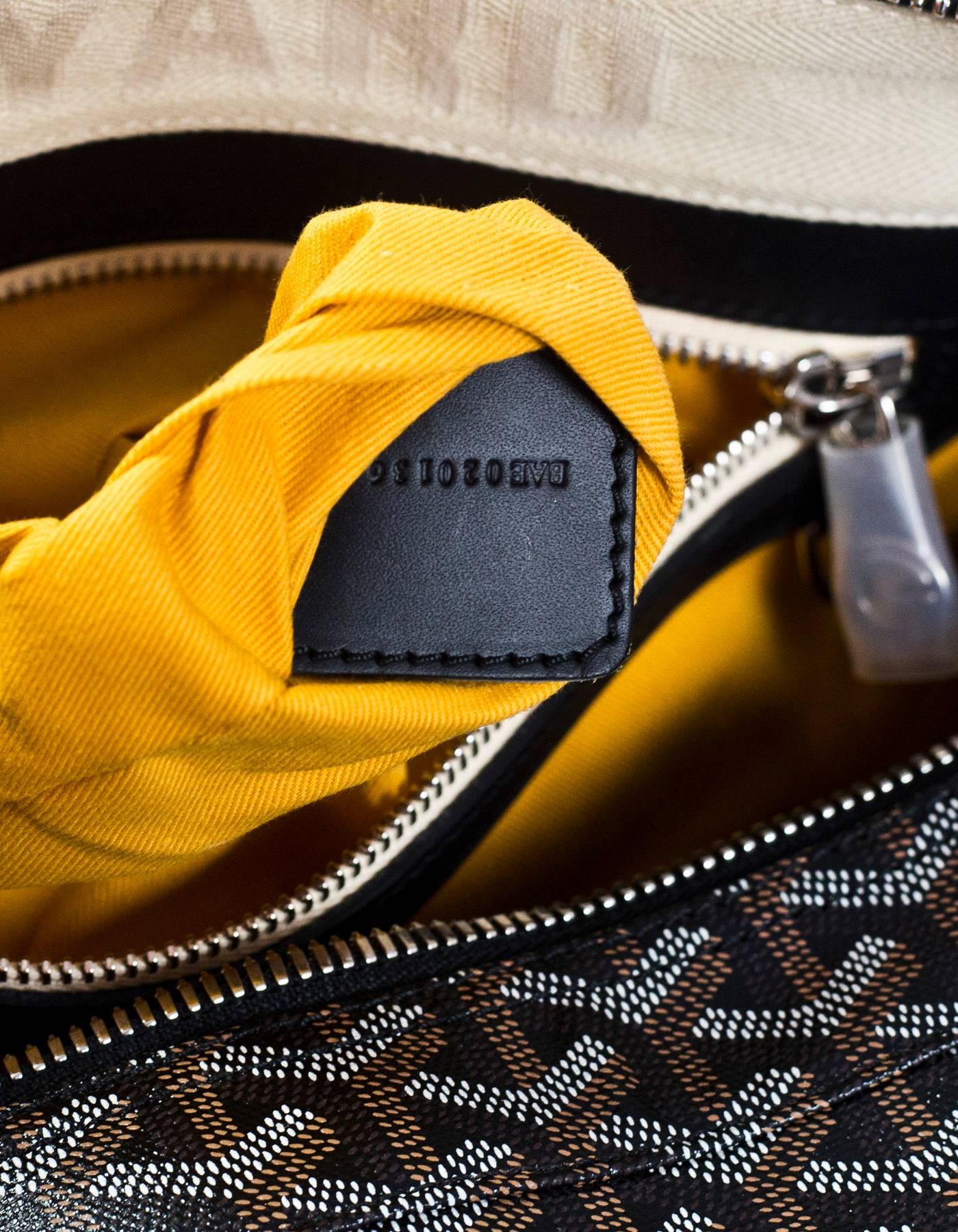 Goyard Black Chevron Croisiere 50 Duffle Travel Bag NEW 1