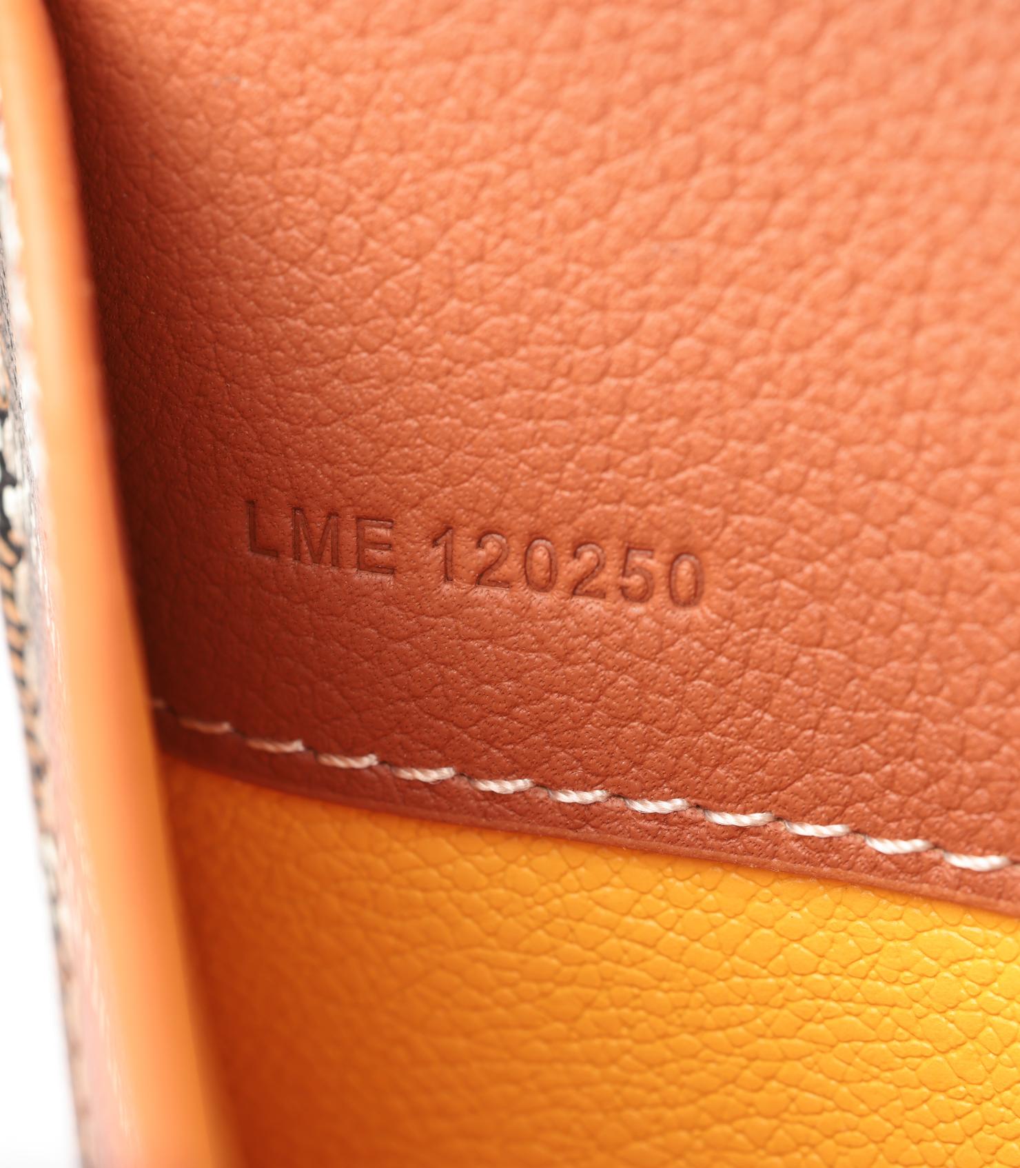 Goyard Black Chevron Goyardine Coated Canvas & Tan Chevroches Calfskin Chypre Wa en vente 4