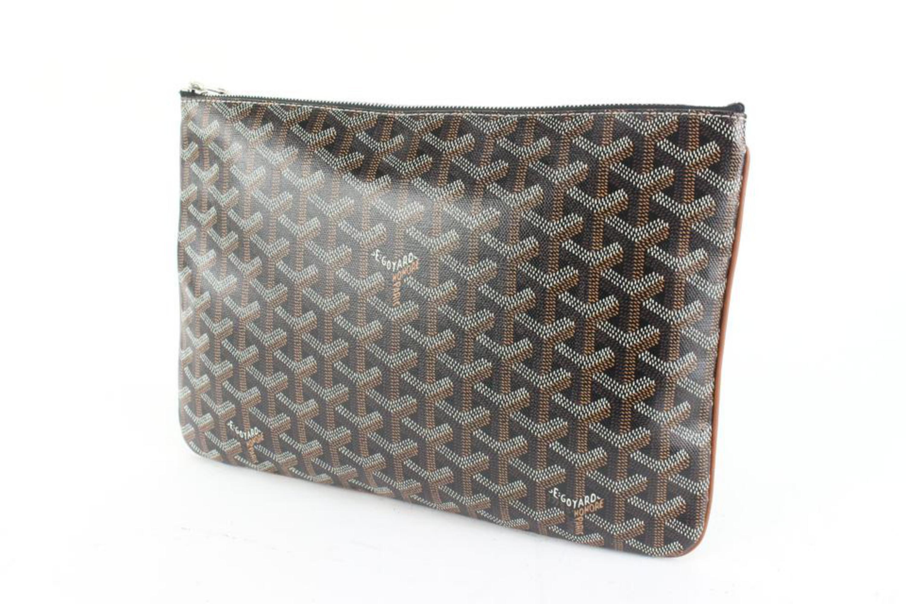 Goyard Black Chevron Senat MM Clutch 63gy63s 5