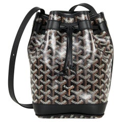 Goyard Black Coated Canvas Goyardine Petit Flot PM Convertible Bucket Bag