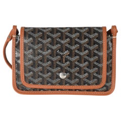 Goyard Black Gold Goyardine Canvas Plumet Pocket Wallet