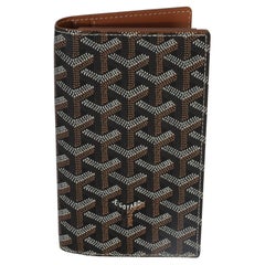 Goyard Black Gold Goyardine Canvas Saint-Lambert Wallet