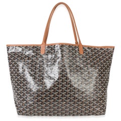 Goyard Black Gold Goyardine Canvas Saint Louis GM