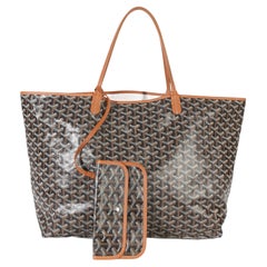 Goyard Black Gold Goyardine Canvas Saint Louis GM