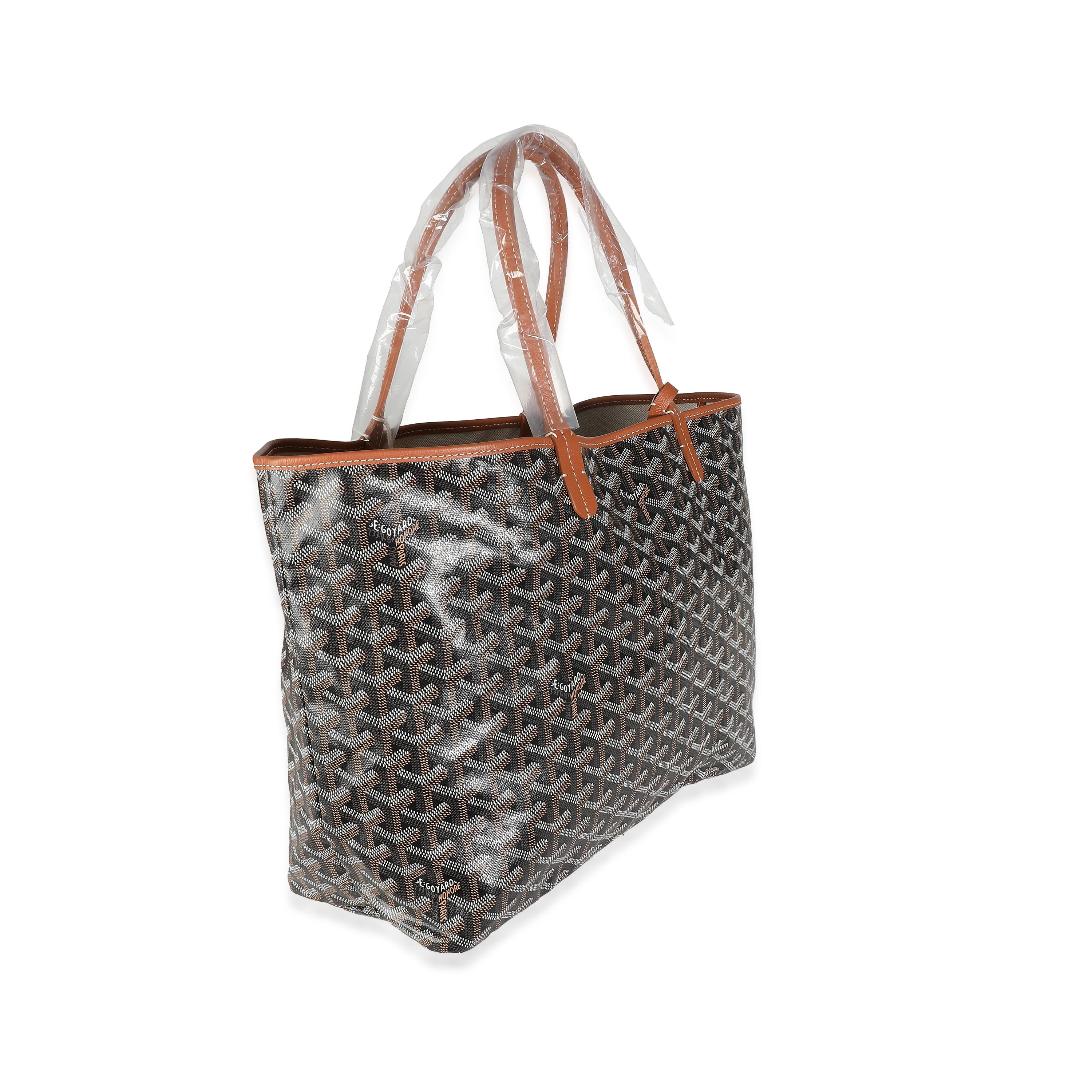 Listing Title: Goyard Black Gold Goyardine Canvas Saint Louis PM
SKU: 138690
Condition: Pre-owned 
Condition Description: Goyard’s signature Goyardine pattern has quietly taken over the luxury fashion scene. A heritage brand that has been around