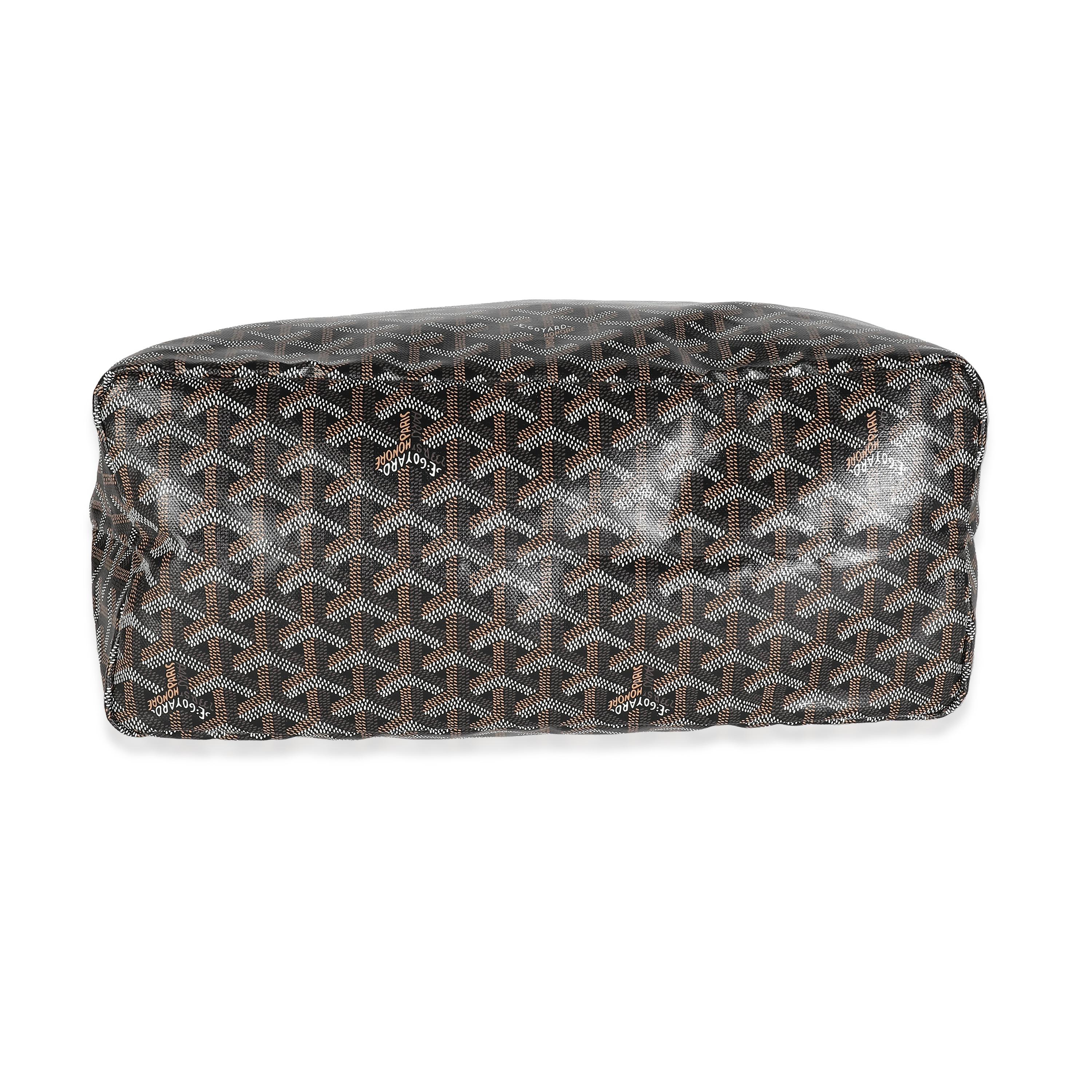Goyard Black Gold Goyardine Canvas Saint Louis PM In Excellent Condition For Sale In New York, NY