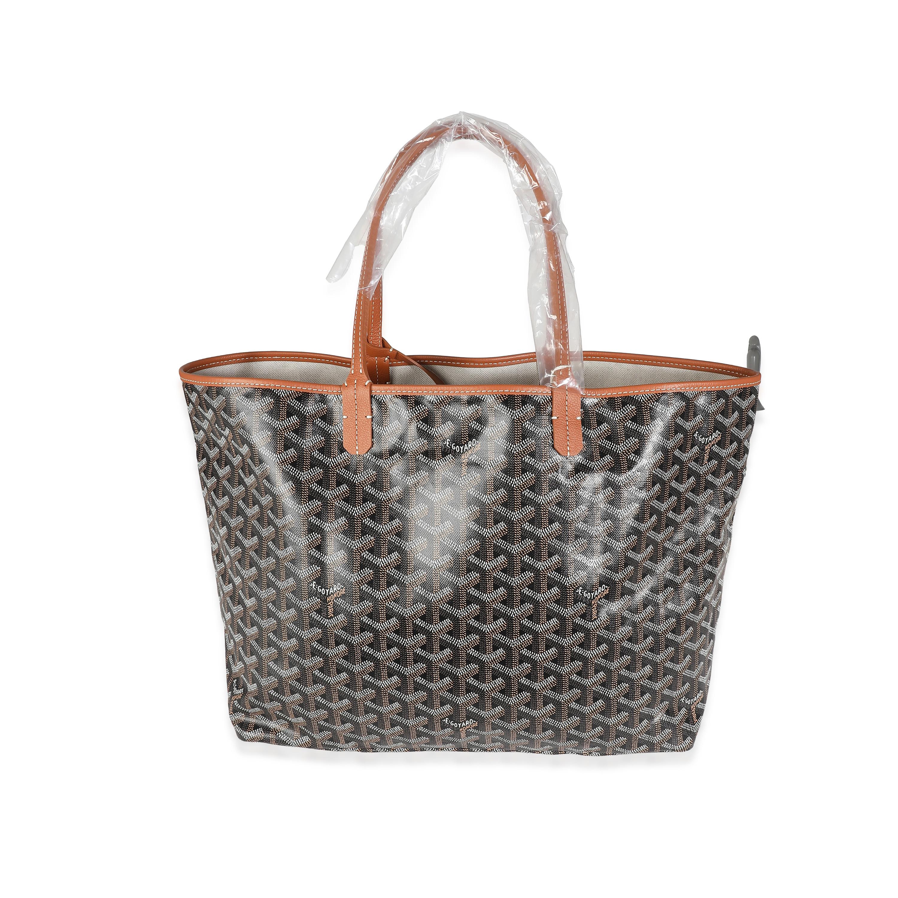 Goyard Black Gold Goyardine Canvas Saint Louis PM For Sale 2