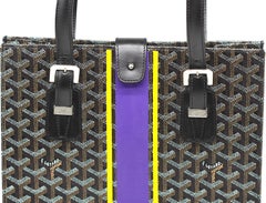 Goyard Black Goyardine Canvas and Chevroches Calfskin Tote