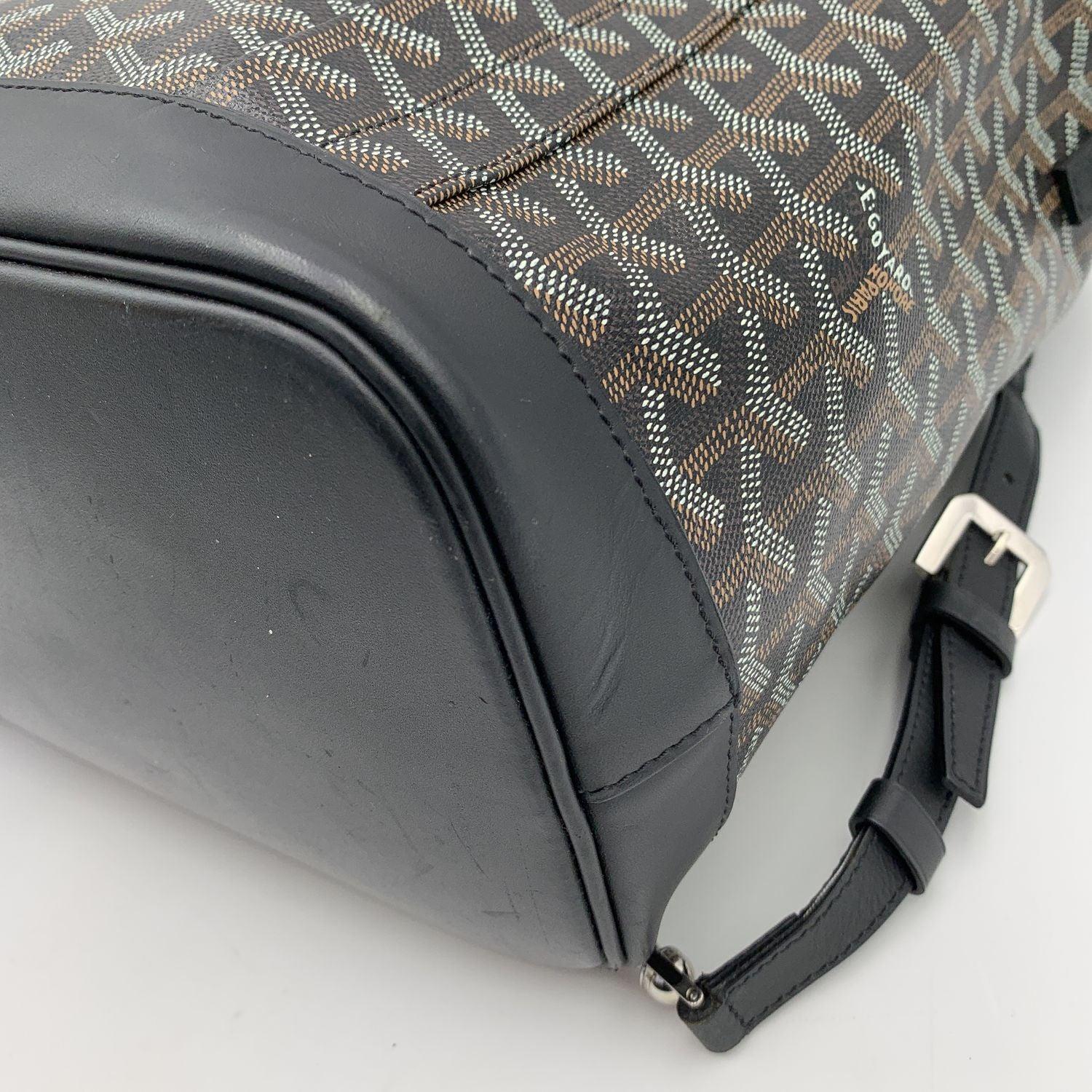 Goyard Black Goyardine Canvas and Leather Alpin MM Backpack Bag 1