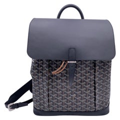 Goyard Black Goyardine Canvas and Leather Alpin MM Backpack Bag