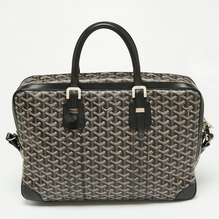 Goyard Black Goyardine Canvas and Leather Ambassade Briefcase at 1stDibs