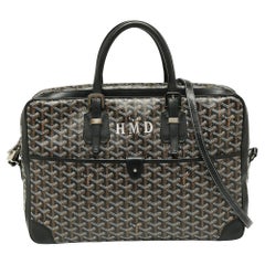 Goyard - Portefeuille Ambassade en toile Goyardine noire et cuir