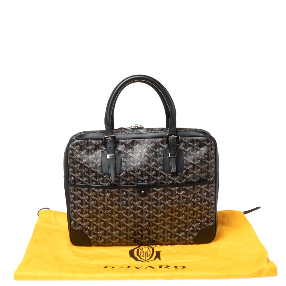 Goyard Black Goyardine Canvas and Leather Ambassade PM Briefcase 6