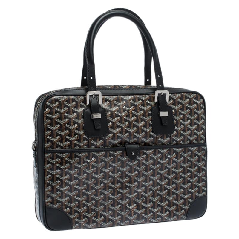Goyard Maletín Ambassade PM de lona y piel Goyardine negra en Nuevo Estado en Dubai, Al Qouz 2