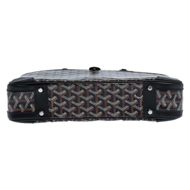 De los hombres Goyard Maletín Ambassade PM de lona y piel Goyardine negra