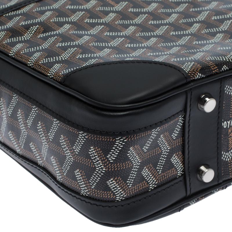 Goyard Maletín Ambassade PM de lona y piel Goyardine negra 1