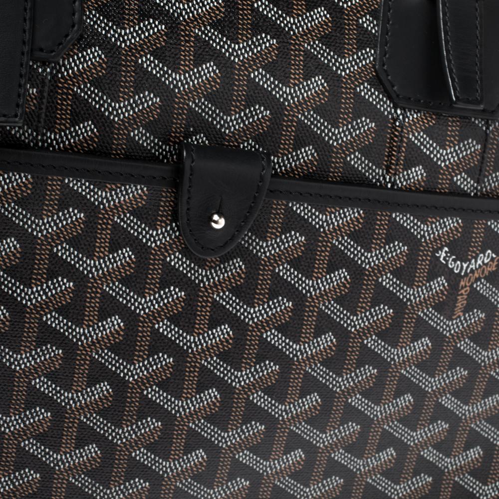 Goyard Black Goyardine Canvas and Leather Ambassade PM Briefcase 3