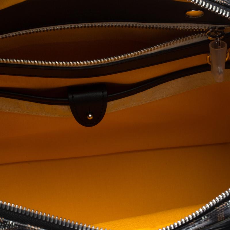 Goyard Maletín Ambassade PM de lona y piel Goyardine negra 4