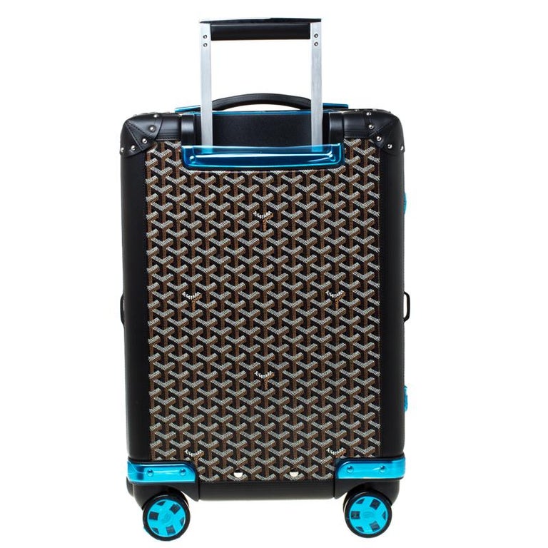 Goyard Black Goyardine Canvas and Leather Bourget PM Trolley For Sale at  1stDibs