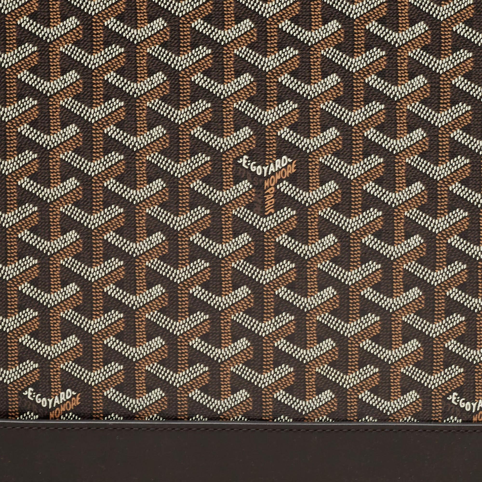 Goyard Black Goyardine Canvas and Leather Bourget PM Trolley 2