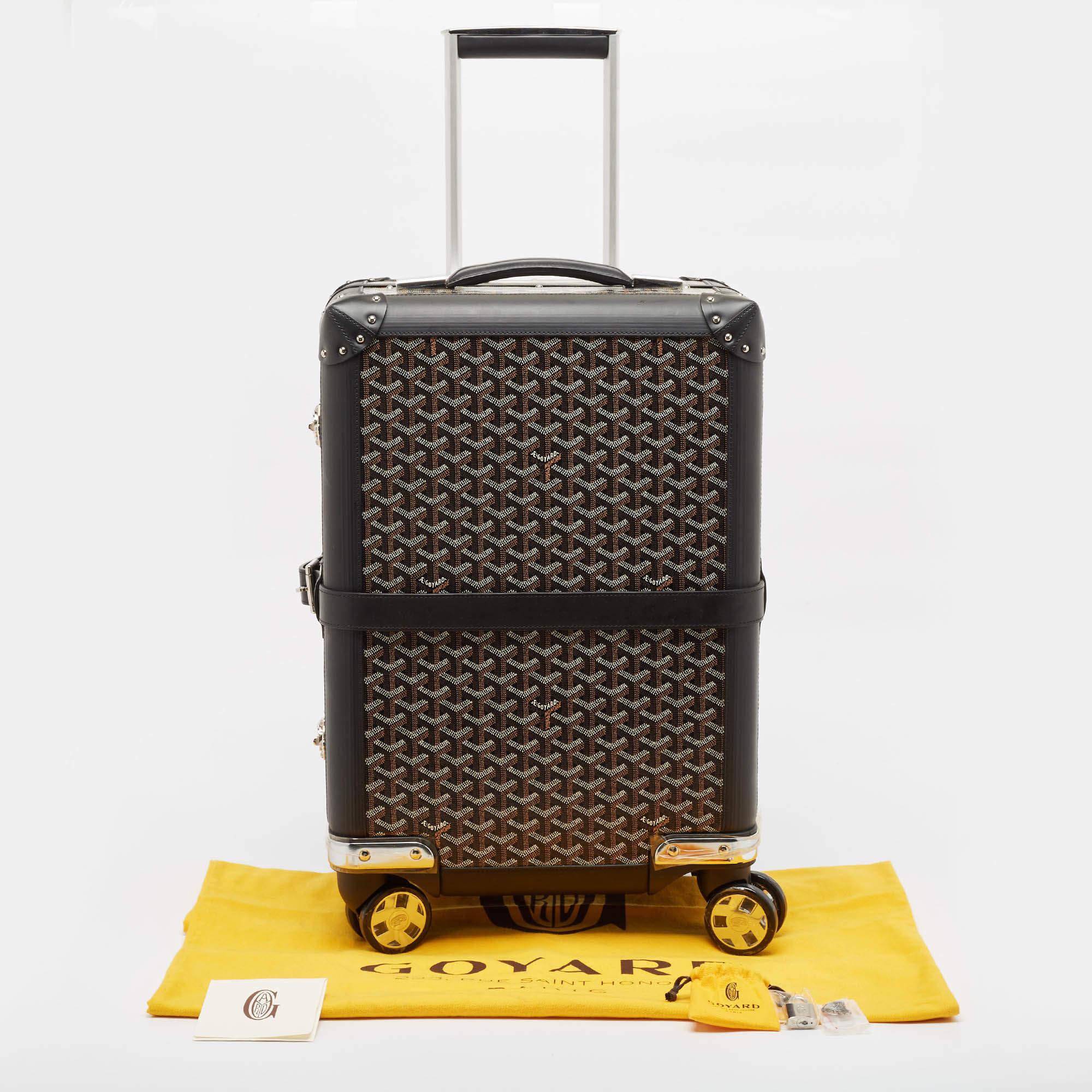 Goyard Black Goyardine Canvas and Leather Bourget PM Trolley 5