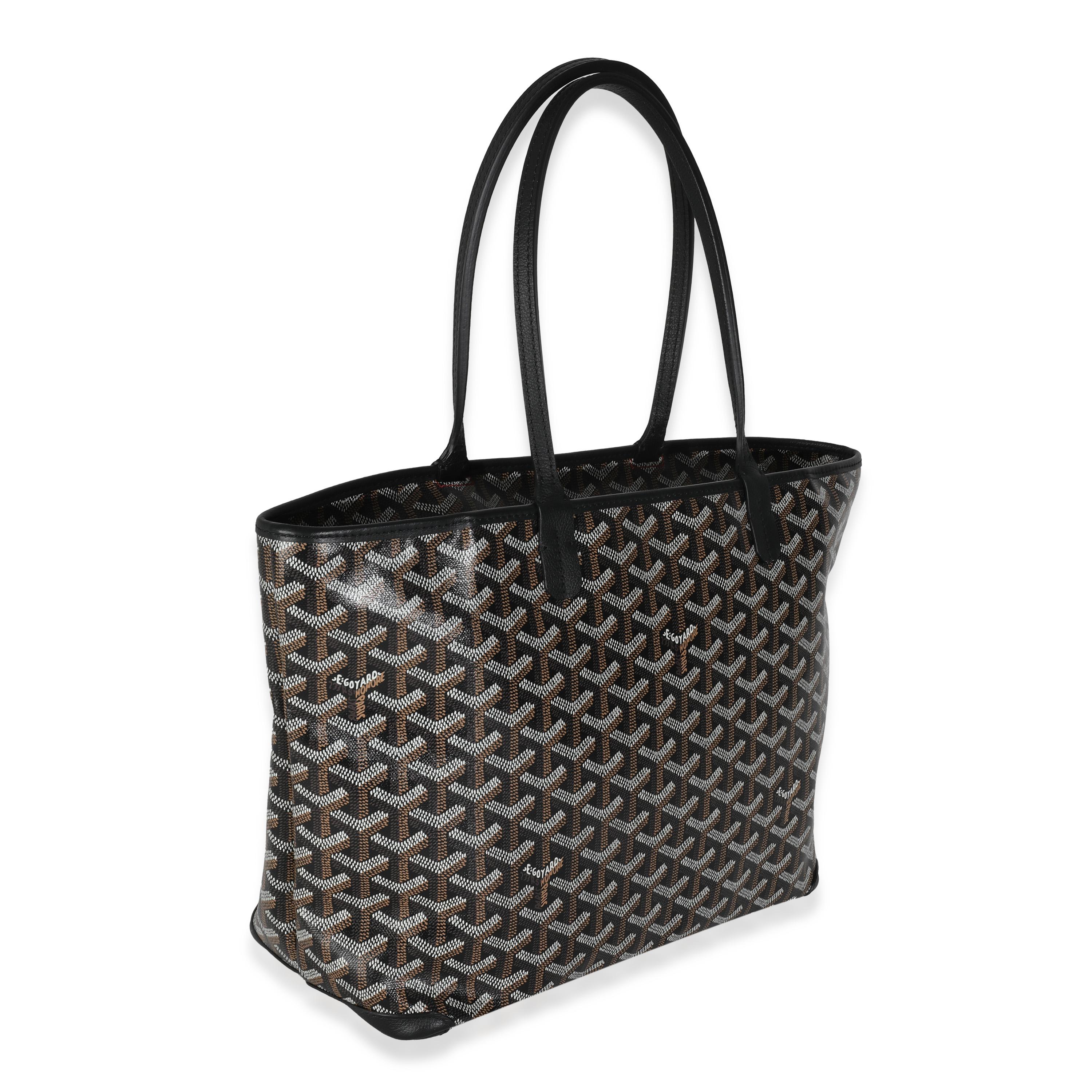 Goyard Black Goyardine Canvas Artois PM In Excellent Condition In New York, NY