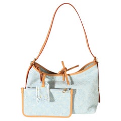 Louis Vuitton Blue Monogram Denim CarryAll PM
