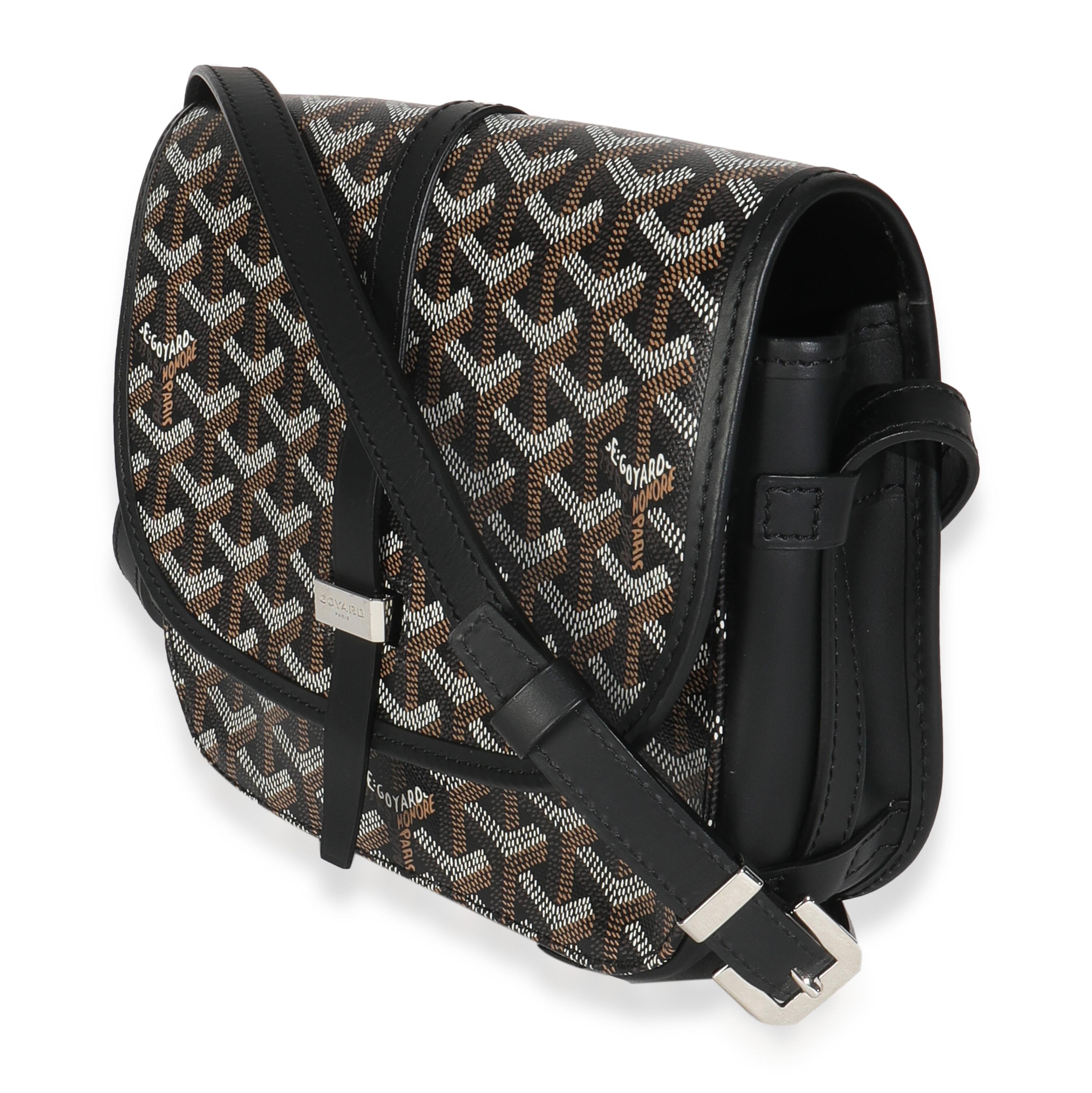 Goyard Black Goyardine Canvas Belvedere PM Messenger Excellent état - En vente à New York, NY