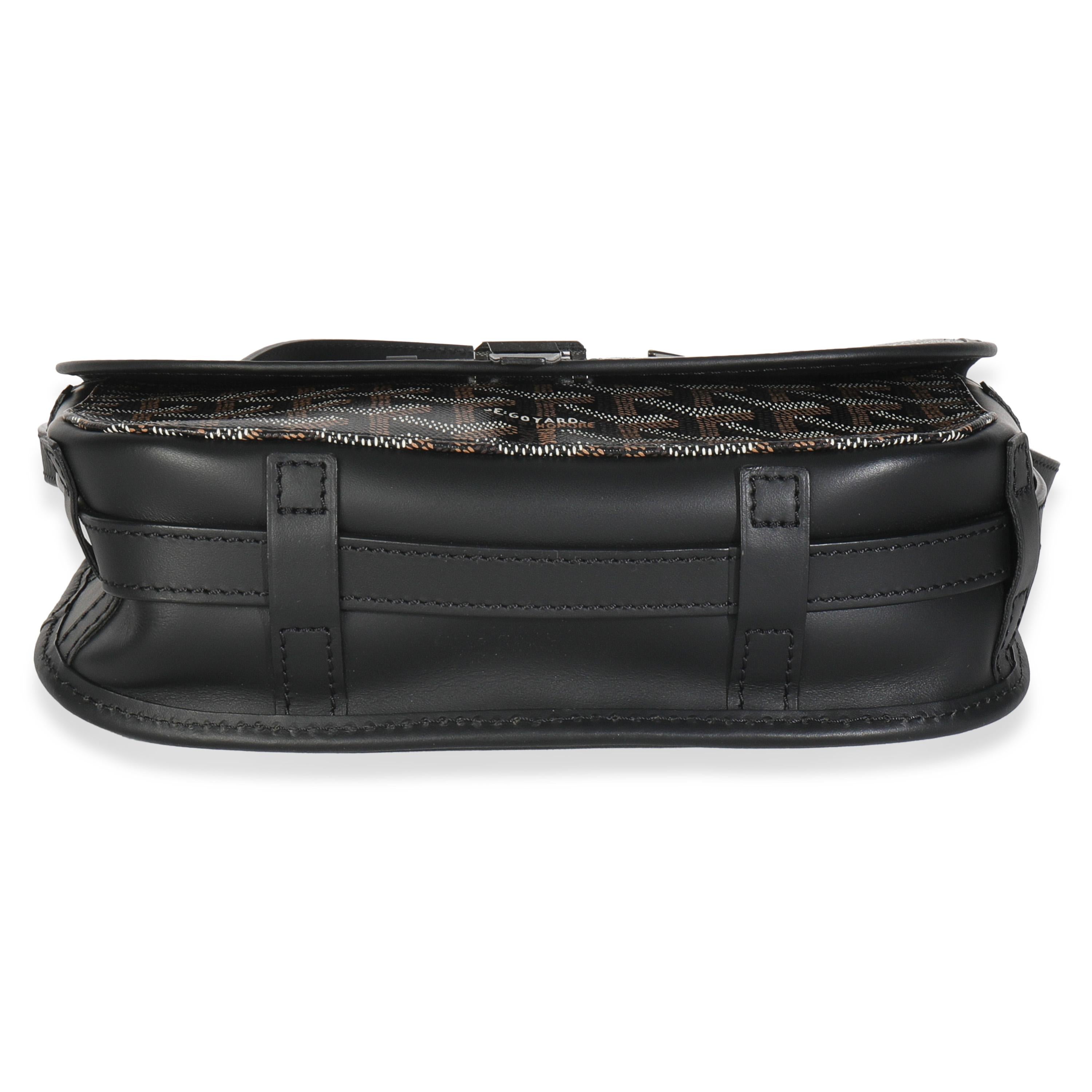 Goyard Black Goyardine Canvas Belvedere PM Messenger en vente 3