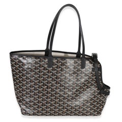 Goyard Black Goyardine Canvas Chien Gris Pet Carrier Tote
