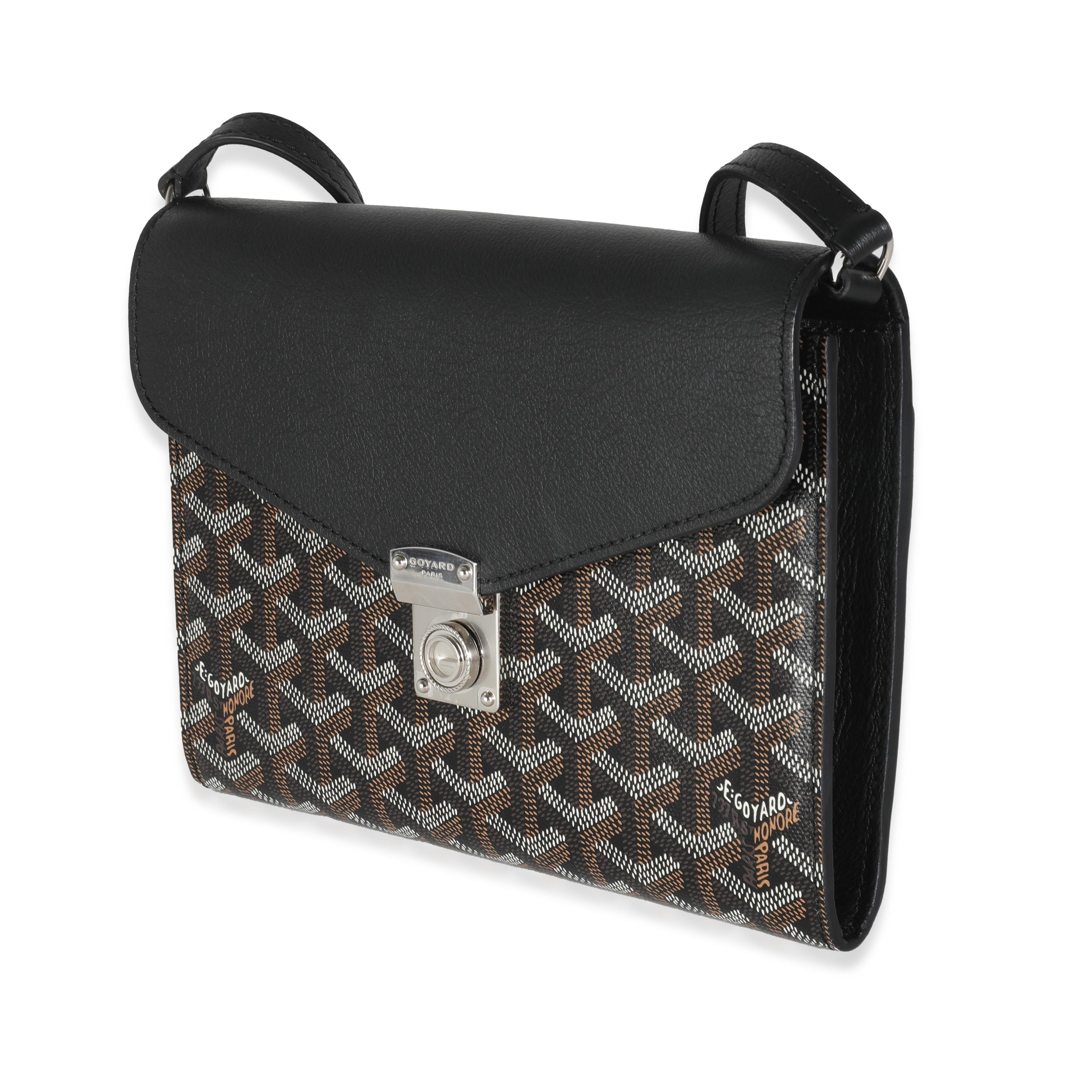 Goyard Black Goyardine Canvas Chypre Wallet Pouch In Excellent Condition For Sale In New York, NY