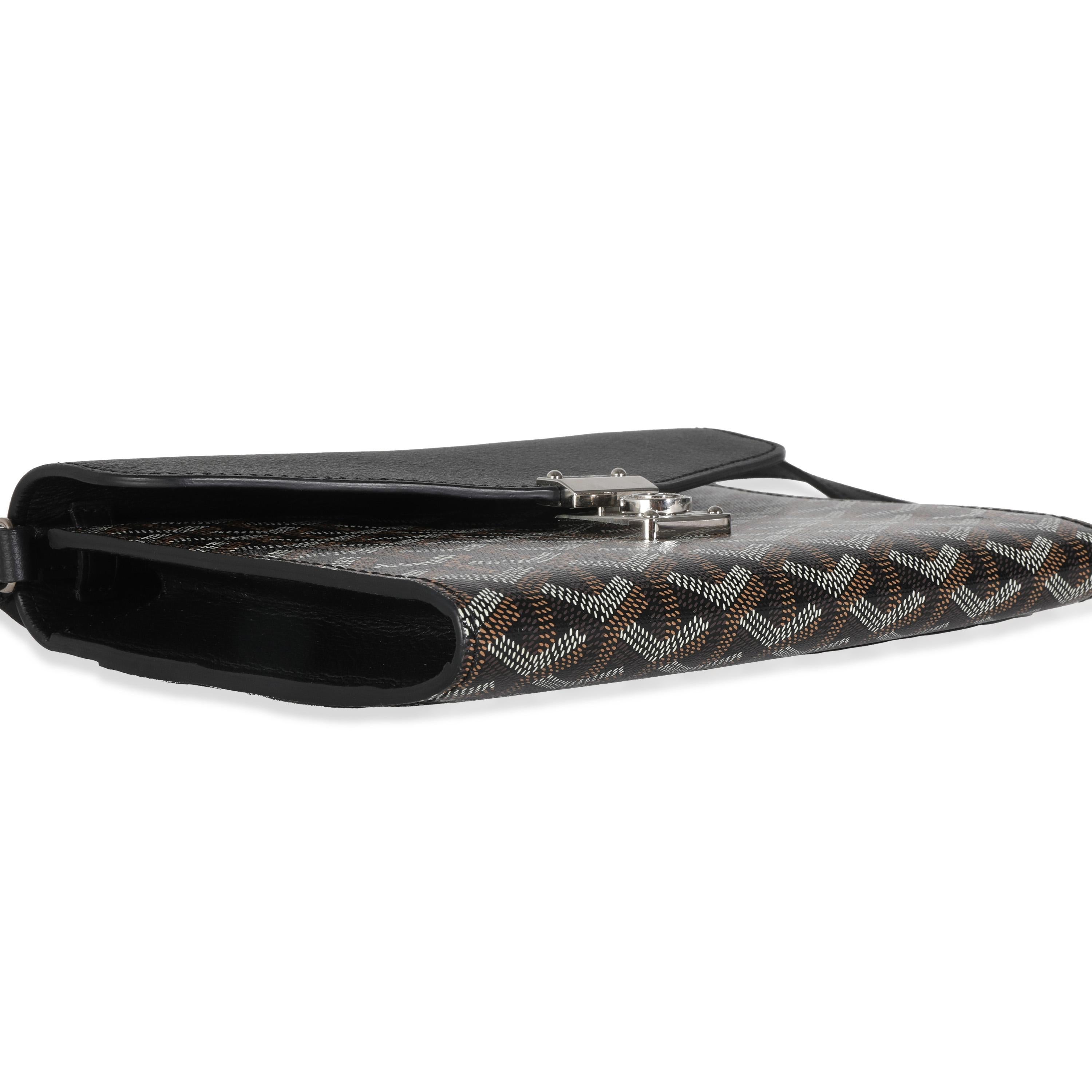 Goyard Black Goyardine Canvas Chypre Wallet Pouch For Sale 1