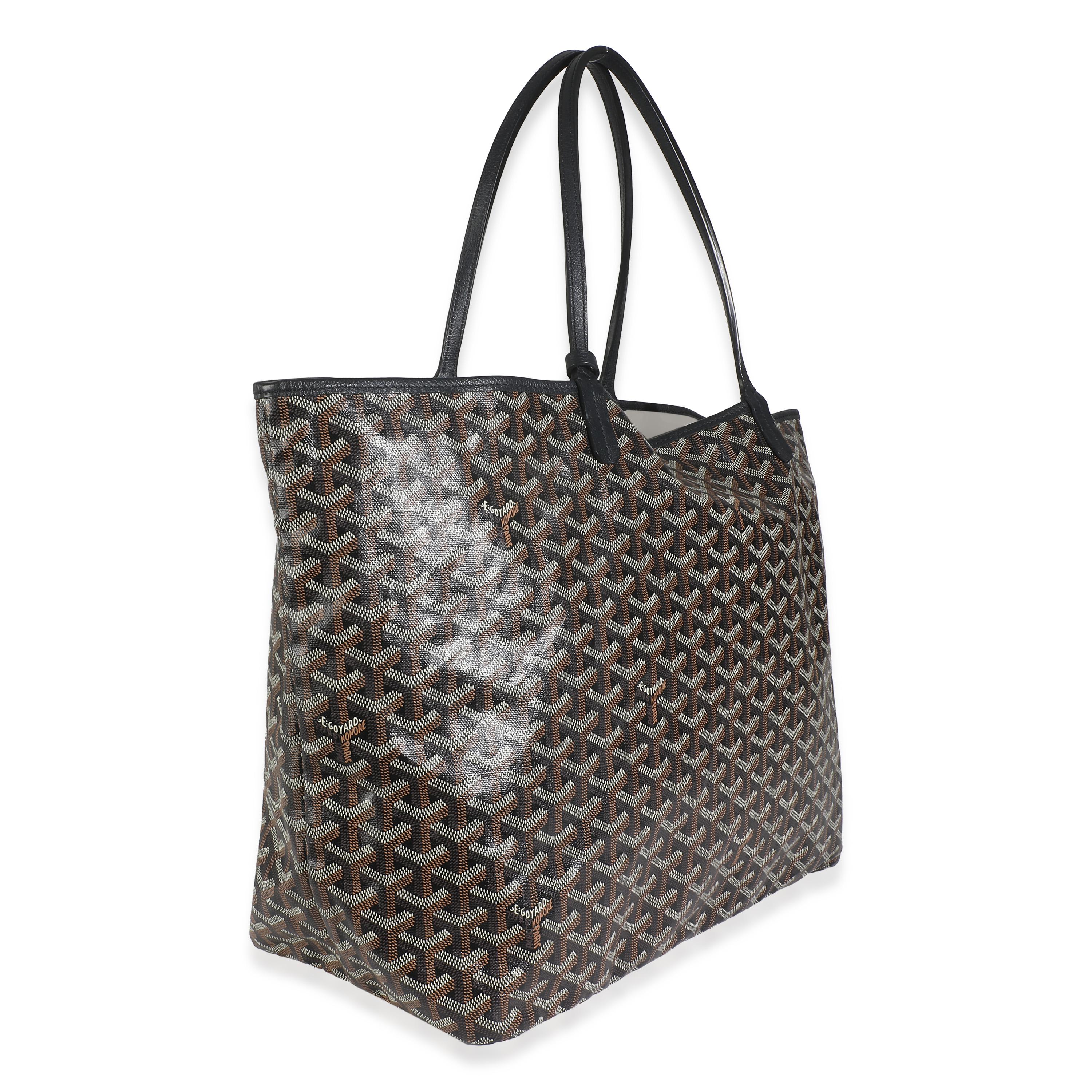 Goyard Black Goyardine Canvas French Bulldog Saint Louis GM In Excellent Condition For Sale In New York, NY
