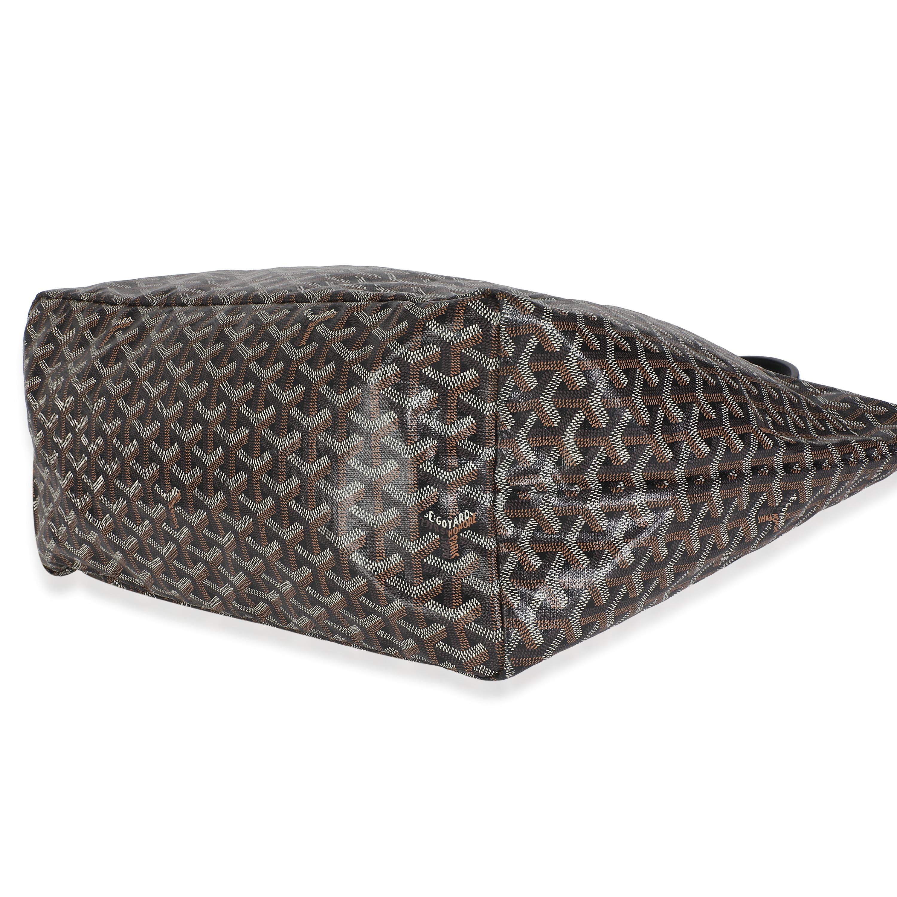 Goyard Black Goyardine Canvas French Bulldog Saint Louis GM For Sale 1