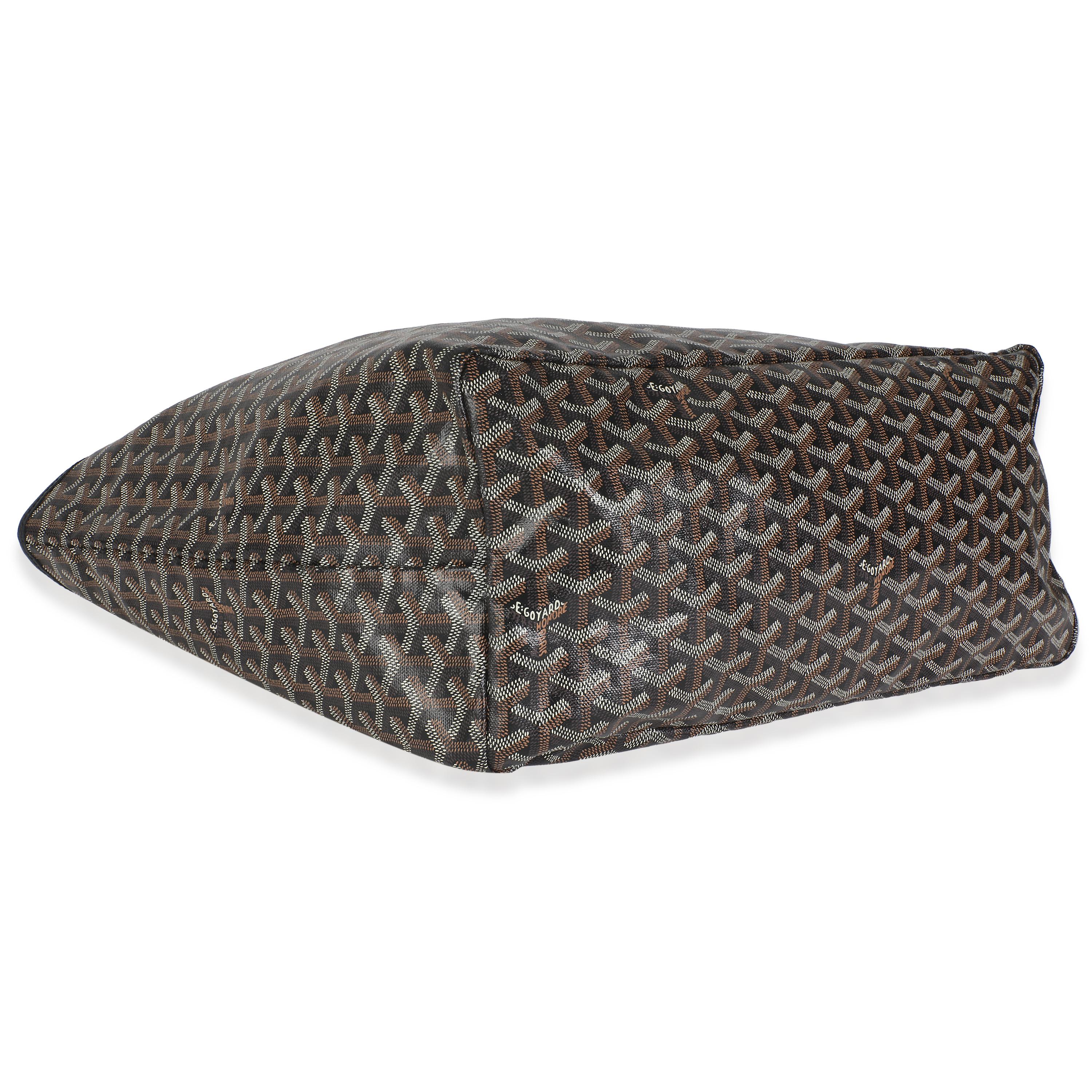 Goyard Black Goyardine Canvas French Bulldog Saint Louis GM For Sale 2