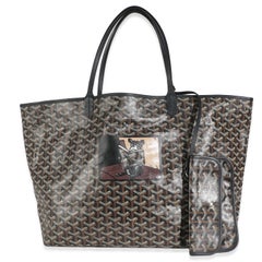 Goyard Black Goyardine Canvas French Bulldog Saint Louis GM